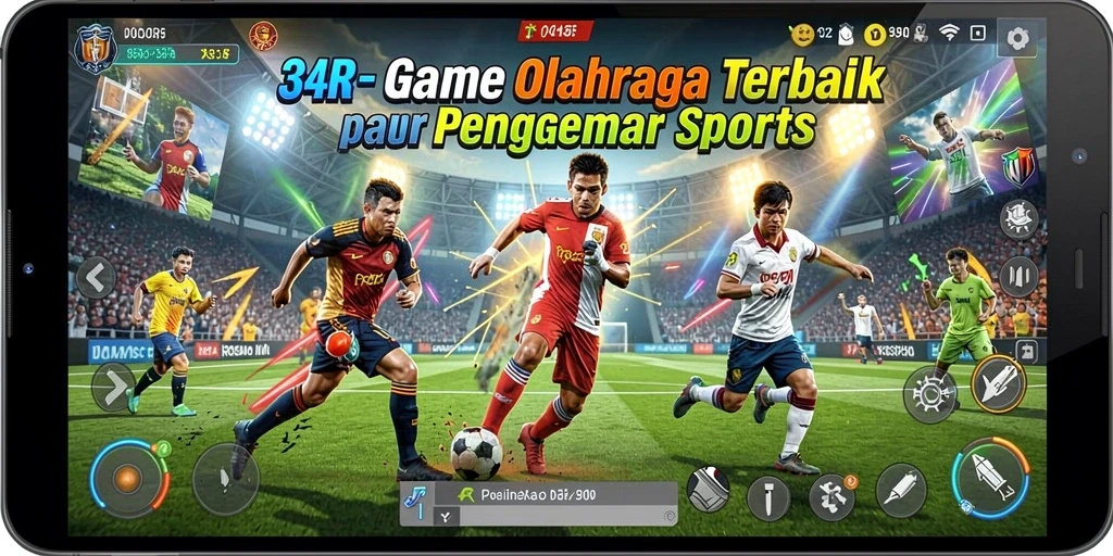 Tampilan gameplay yang mendebarkan dari 34R saat bertanding.