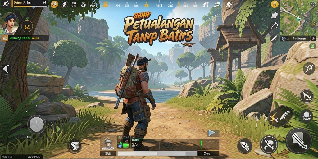 Tangkapan layar gameplay 8HHH menampilkan dunia terbuka yang luas dan menyenangkan.