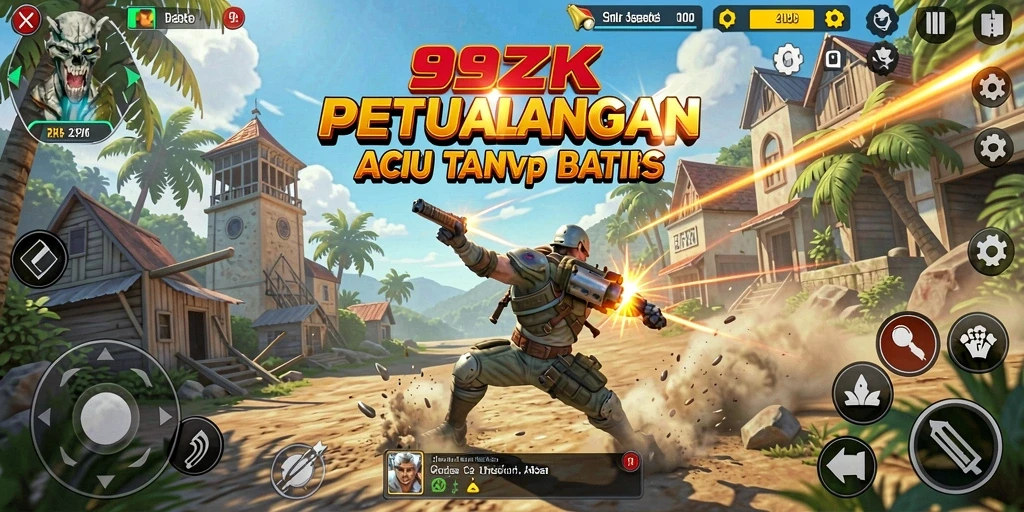 Screenshot gameplay menampilkan pertarungan seru dalam 99ZK.