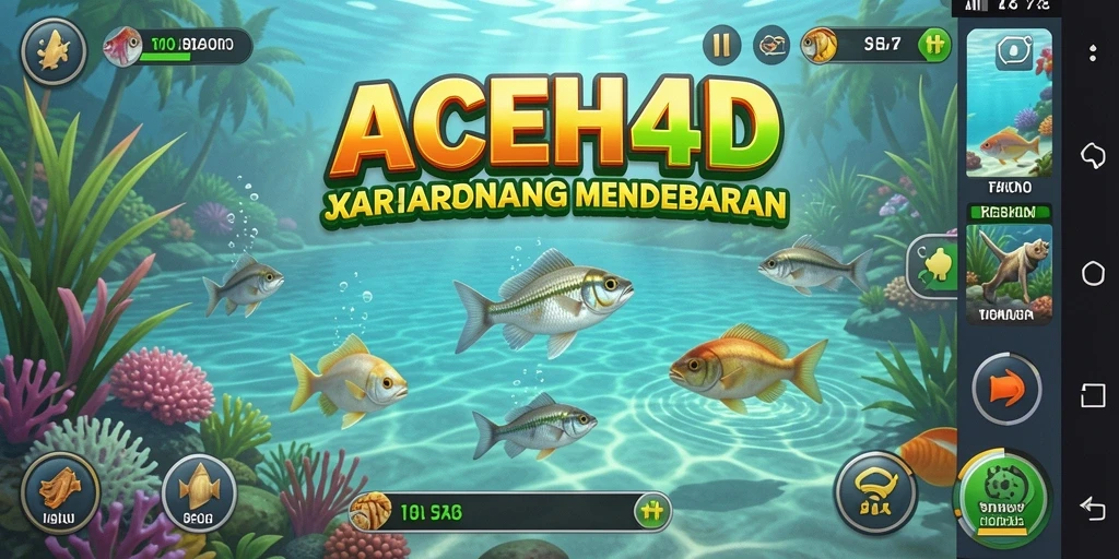 Gameplay ACEH4D yang menampilkan aktivitas memancing yang seru.