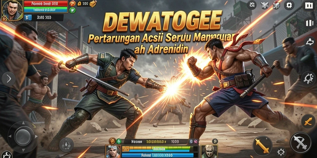 Screenshot aksi seru dalam DEWATOGEL dengan pertarungan mendebarkan.