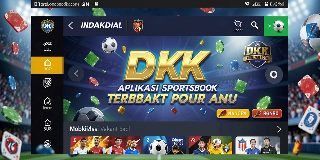Screenshot utama DKK yang menampilkan pengalaman taruhan Sportsbook yang menarik.