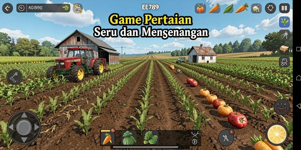 Tampilkan gameplay seru bertani di EE789.