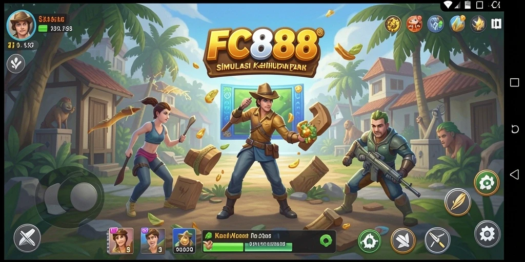 Screenshot FC888 menampilkan gameplay simulasi yang menarik.