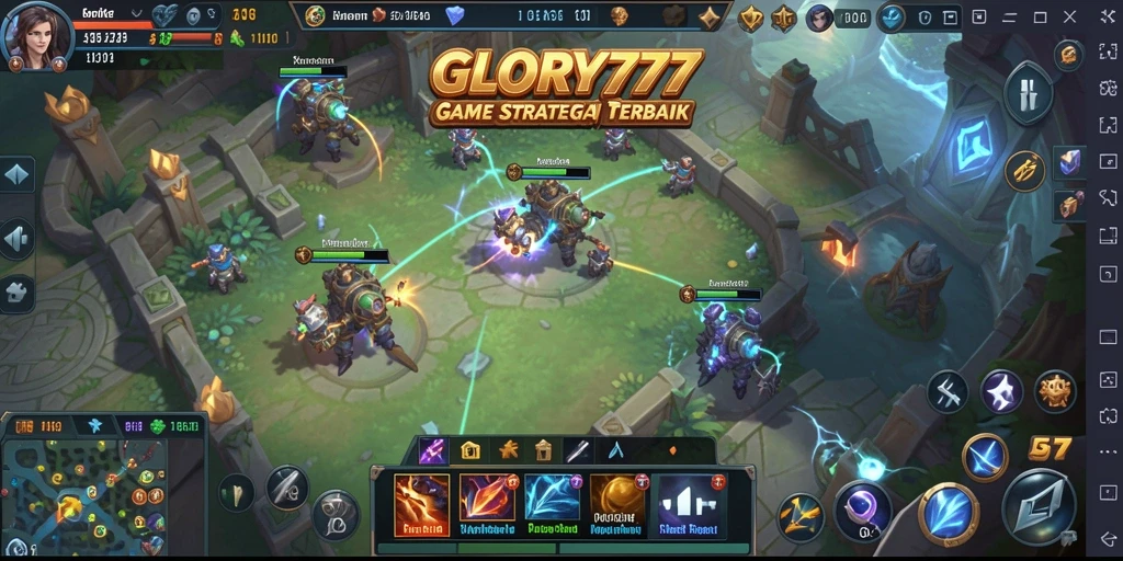 Tangkapan layar utama GLORY777 menampilkan aksi strategi yang mendebarkan.