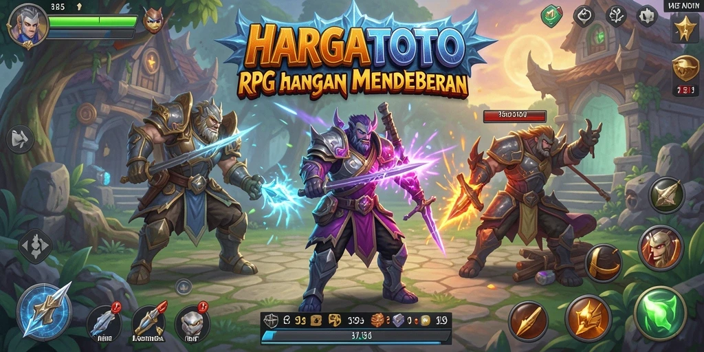 Tampilan gameplay RPG HARGATOTO dengan aksi seru dan lingkungan yang menawan.