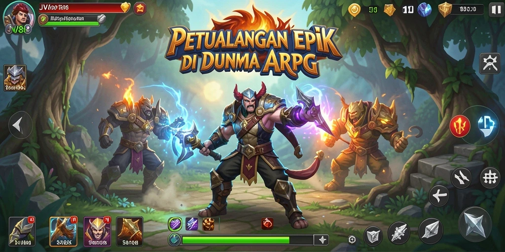 Tampilan gameplay epik JV88 dengan pertarungan menegangkan.