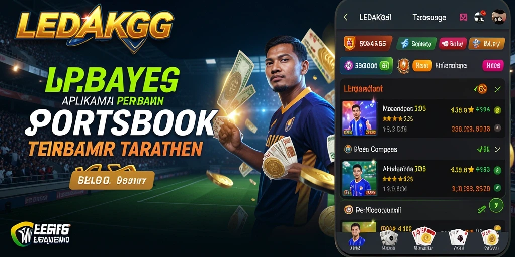 Tampilan utama LEDAKGG dengan fitur taruhan olahraga.