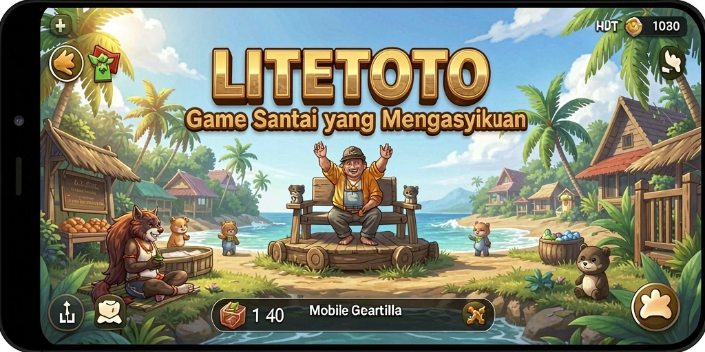 Tampilan gameplay LITETOTO dengan grafis cerah dan antarmuka yang menarik.