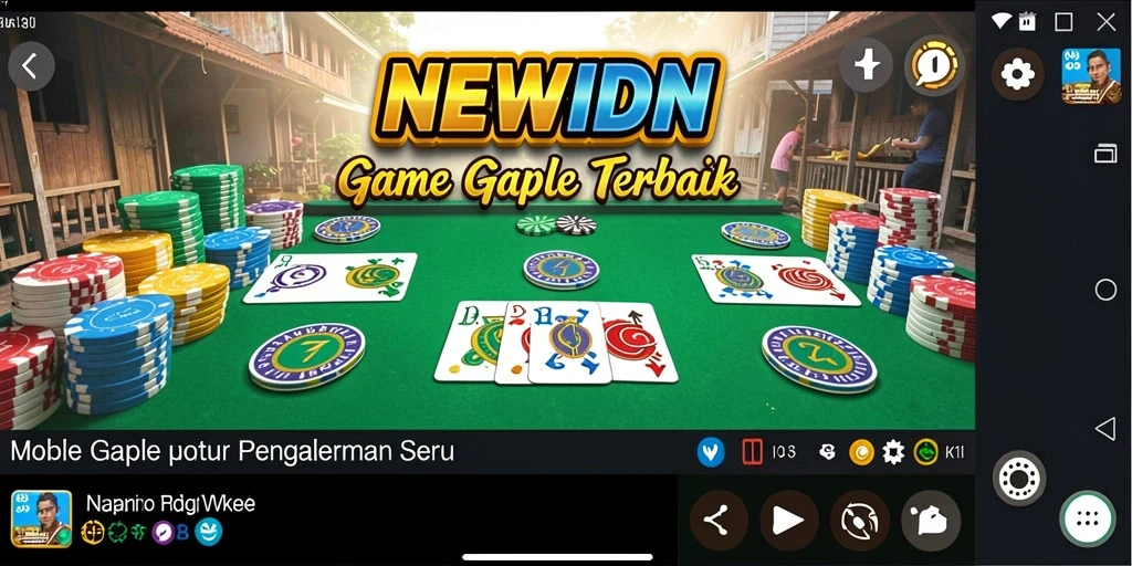 Tampilan seru gameplay Gaple di NEWIDN