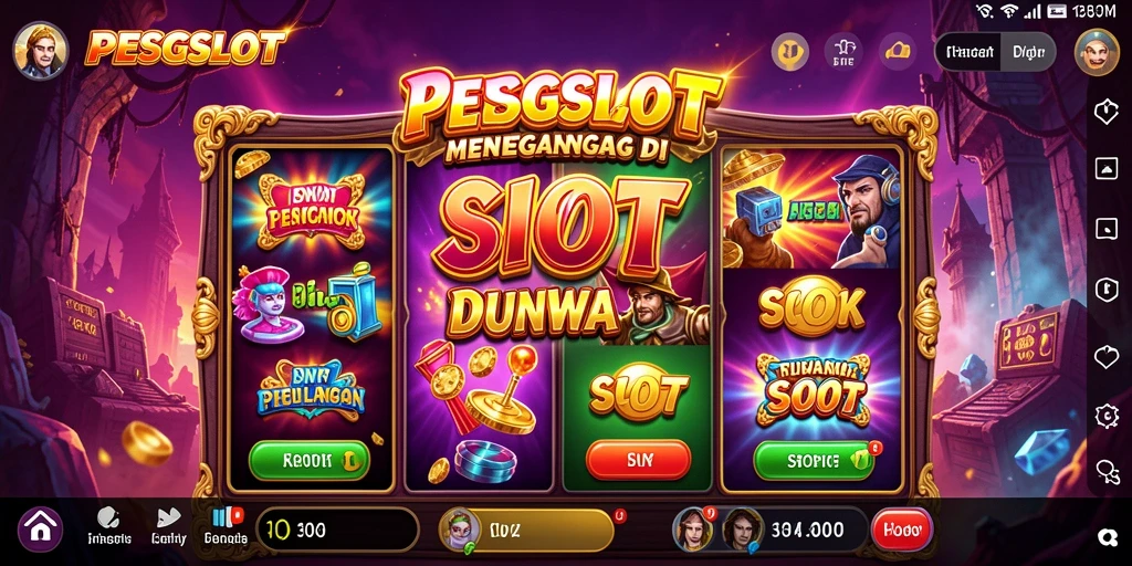 Screenshot gameplay PESGSLOT menampilkan karakter petualangan yang penuh aksi.