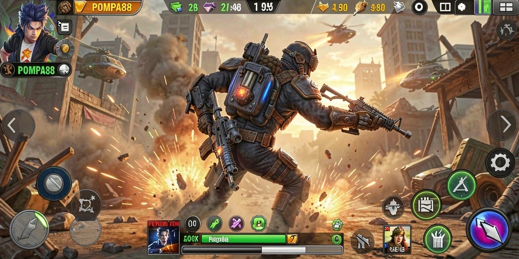 Tampilan gameplay seru di POMPA88 dengan aksi mendebarkan.