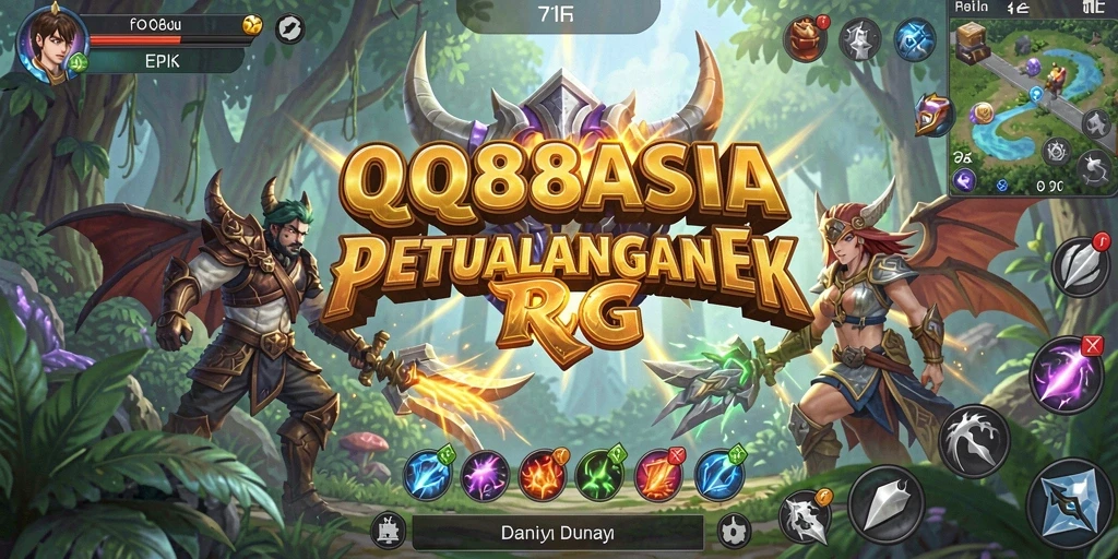 Tampilan gameplay menarik di QQ88ASIA dengan karakter dan dunia fantastis.