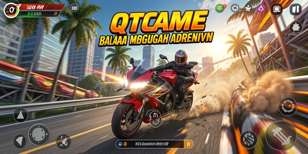 Tampilan gameplay QTGAME yang menegangkan dan penuh aksi.