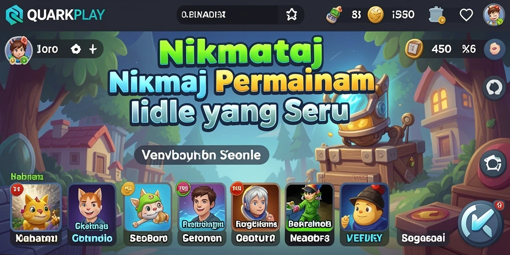 Menampilkan gameplay menarik dari QUARKPLAY yang penuh strategi Idle.