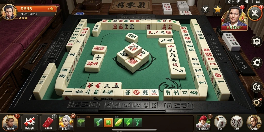 Tampilan gameplay R6R6 dengan tantangan Mahjong yang menarik.