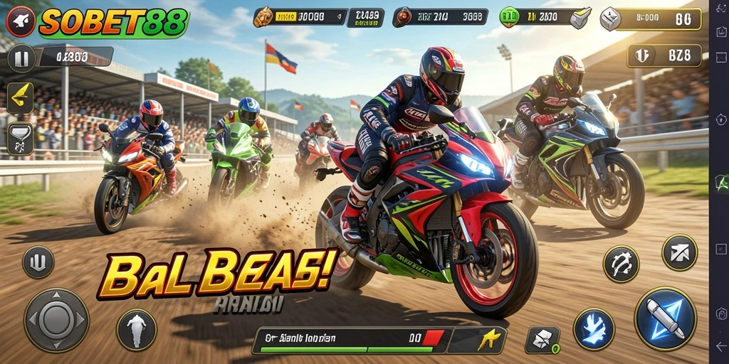 Tangkap momen seru balapan motor di SOBET88.