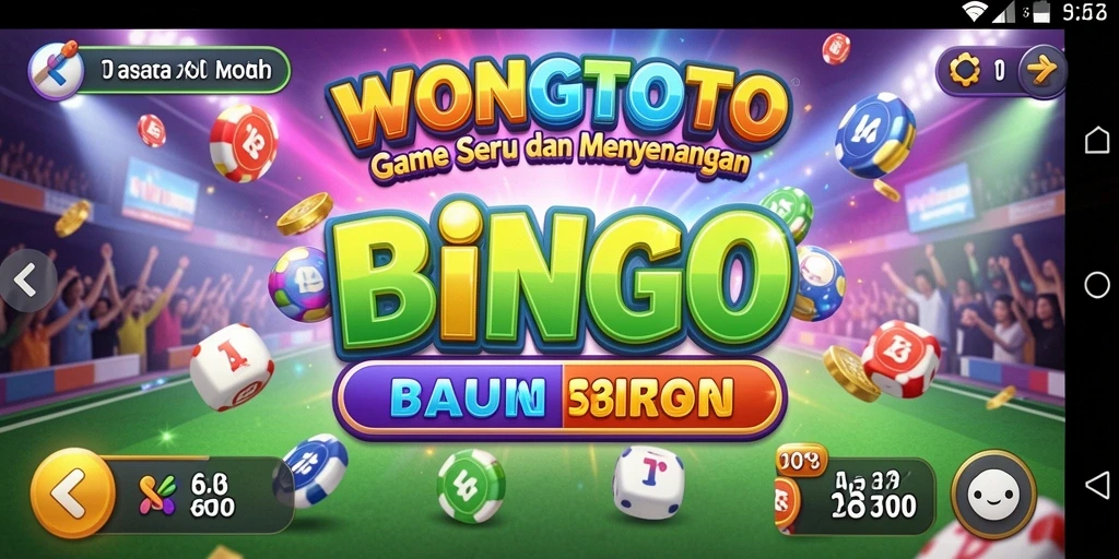 Tampilan gameplay seru dari aplikasi Bingo WONGTOTO.
